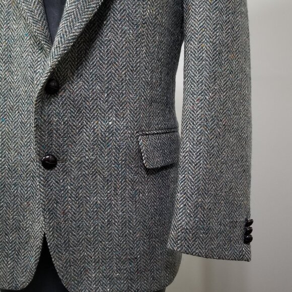 John Molloy Donegal Tweed Mens 42/44 Wool Sport Coat Blazer Jacket Ireland - Picture 3 of 10